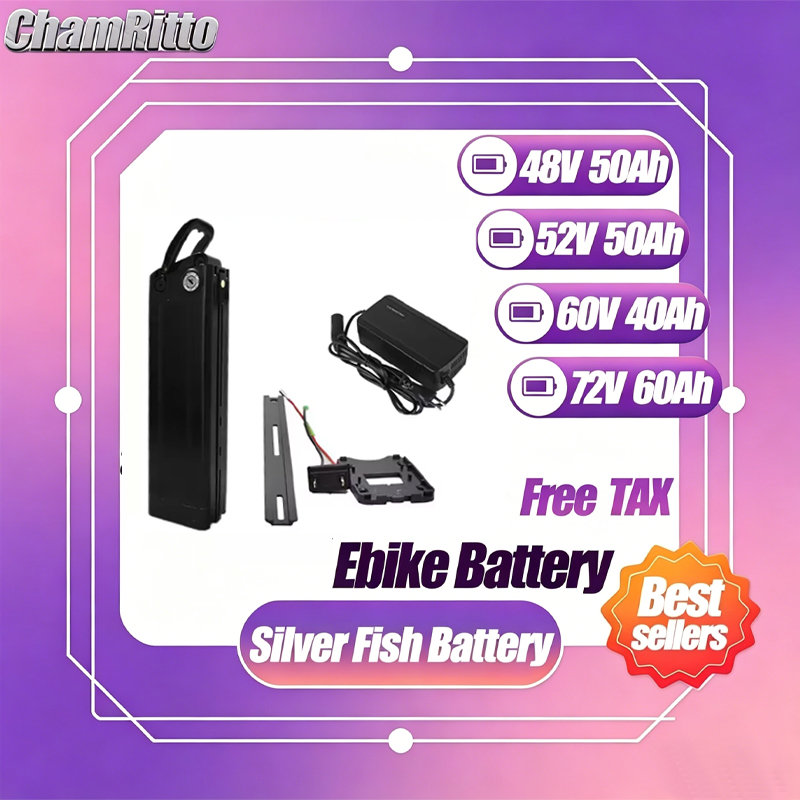 Electric Bicycle Battery 72V 30Ah - จักรยานไฟฟ้า 48v แบตเตอรี่ SilverFish 52v 60v20