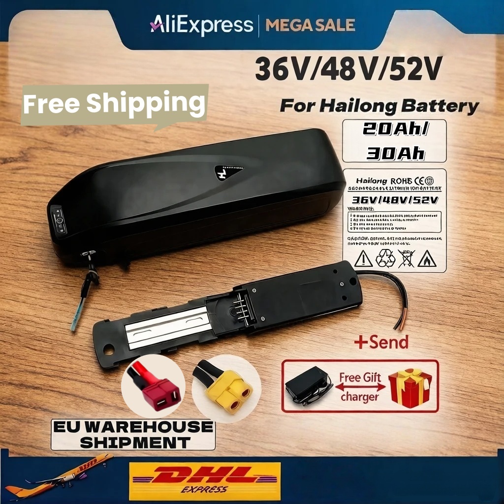 Ebike Battery 48V 20Ah Hailong - ใหม่สำหรับ Hailong 36V 48V 52V แบตเตอรี่คุณภาพสูง
