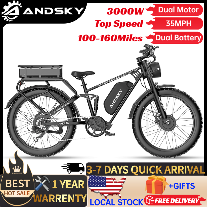 Mid Drive Motor Kit 52V 1000W - ANDSKY Apex50 AWD จักรยานไฟฟ้า 3000W มอเตอร์คู่