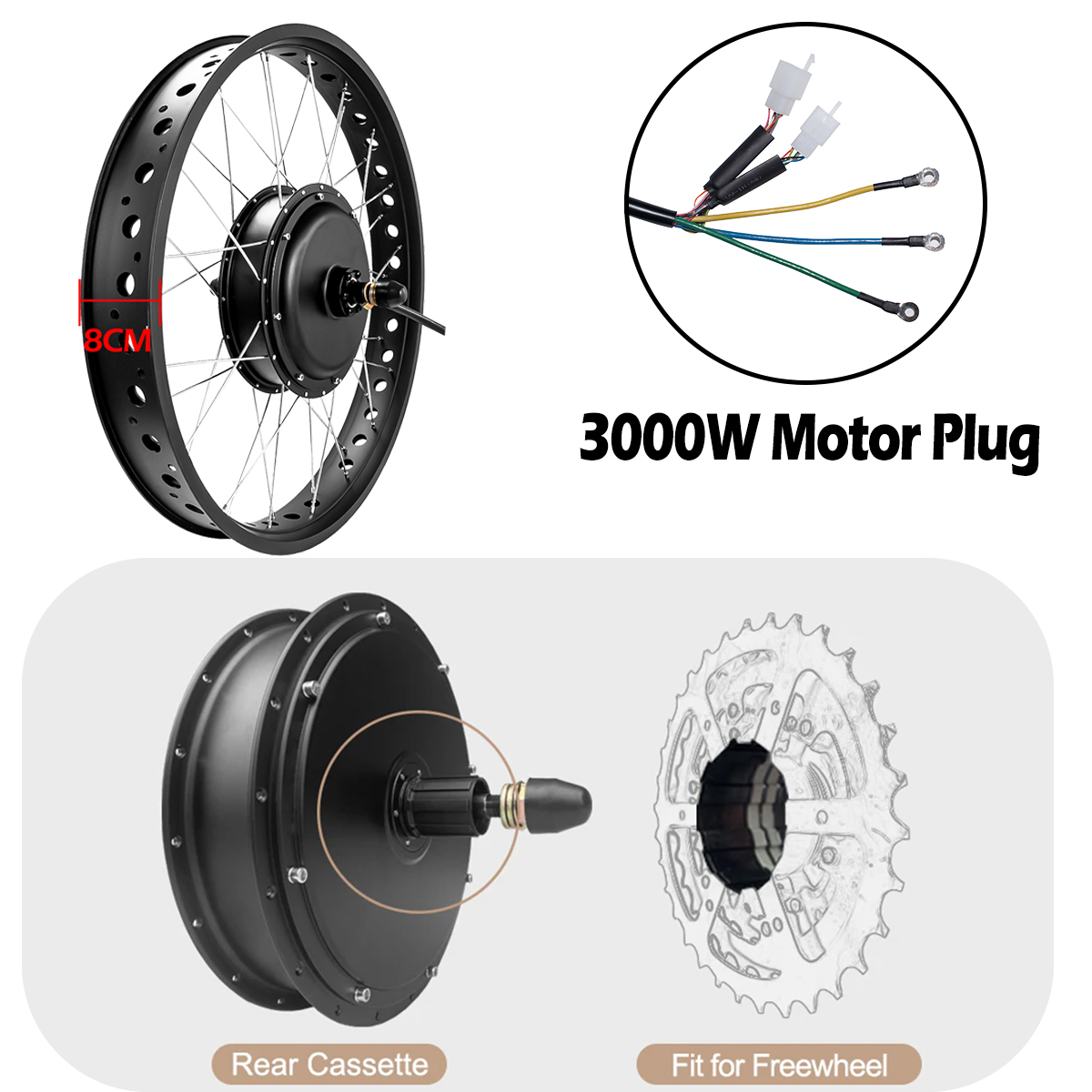 72V 3000W Brushless Gearless ม - 72V 5000W Hub Motor Kit บทวิจารณ์และราคา