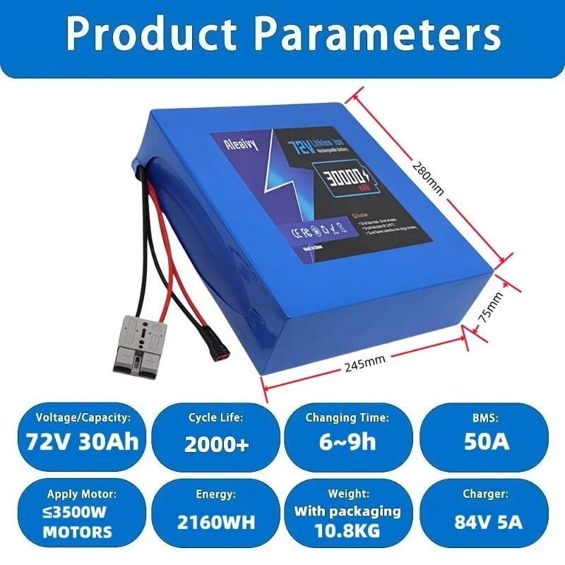 แบตเตอรี่ 21700 72V 20S4P 20AH - Electric Bicycle Battery 72V 30Ah บทวิจารณ์และราคา