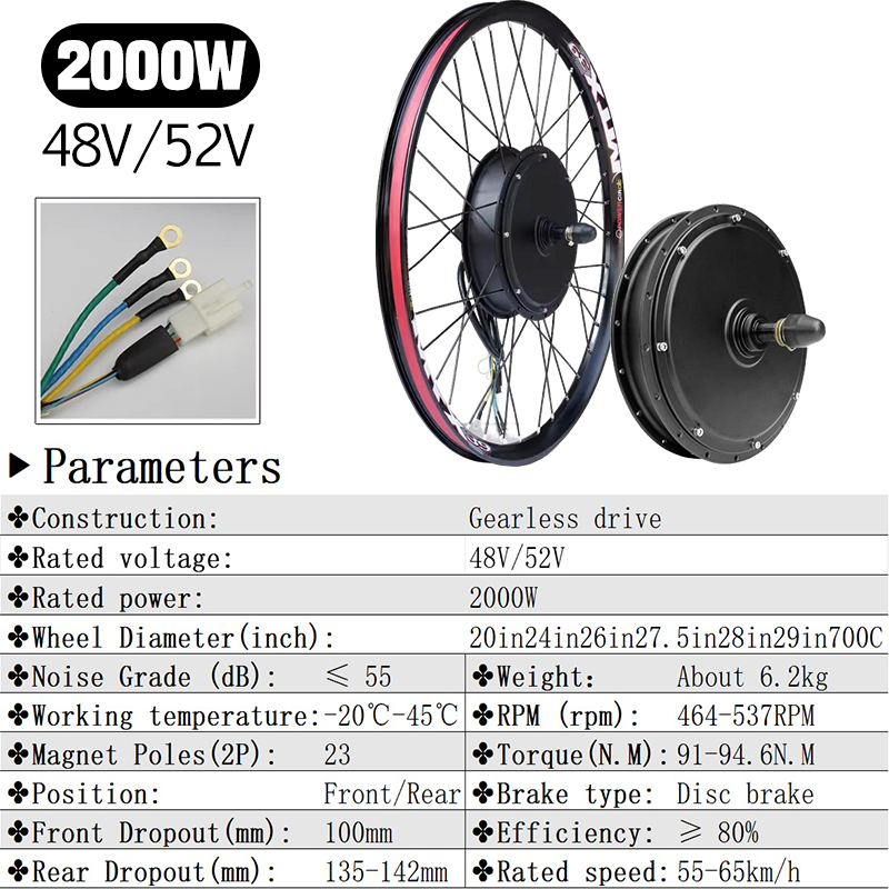มอเตอร์ล้อจักรยานไฟฟ้า MTX 48V - 72V 5000W Hub Motor Kit บทวิจารณ์และราคา