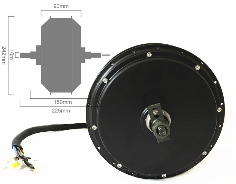 ชุดแปลงล้อหลังมอเตอร์ไซค์ NBpo - 72V 5000W Hub Motor Kit บทวิจารณ์และราคา