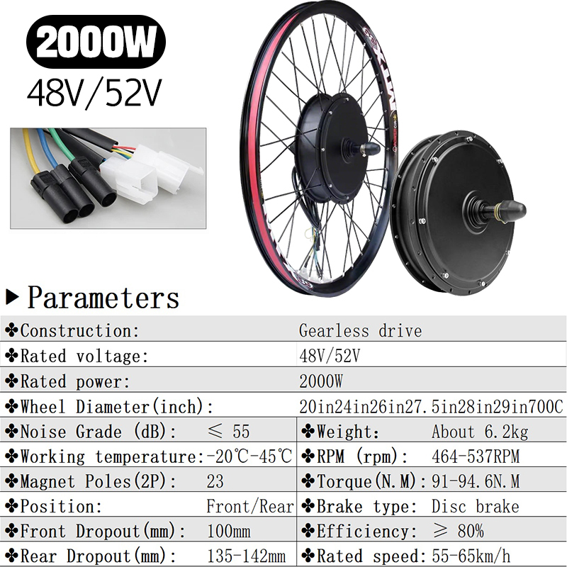 ชุดแปลงจักรยานไฟฟ้า 72V 5000W  - Ebike Conversion Kit 72V 3000W บทวิจารณ์และราคา