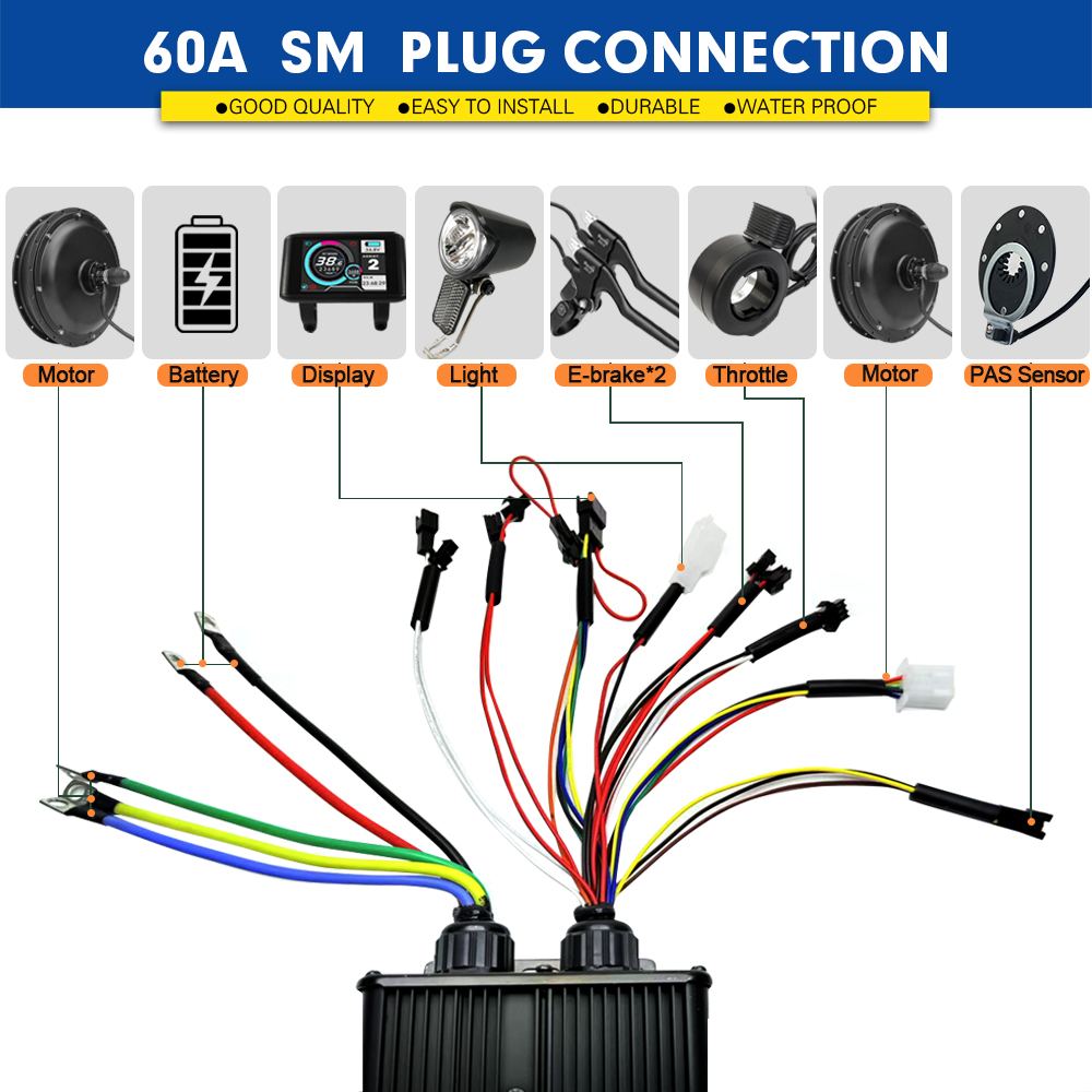 คอนโทรลเลอร์ไซน์เวฟ 3 โหมด 200 - Sine Wave Controller 48V 72V 80A บทวิจารณ์และราคา