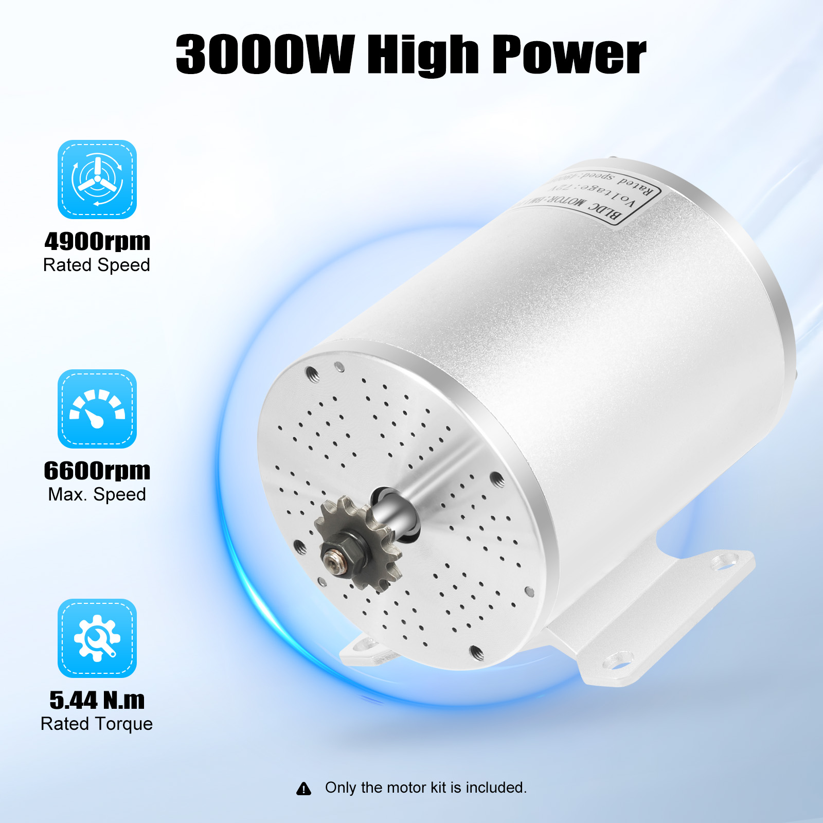 ชุดมอเตอร์ไร้แปรงถ่าน 3000W พร - Ebike Conversion Kit 72V 3000W บทวิจารณ์และราคา