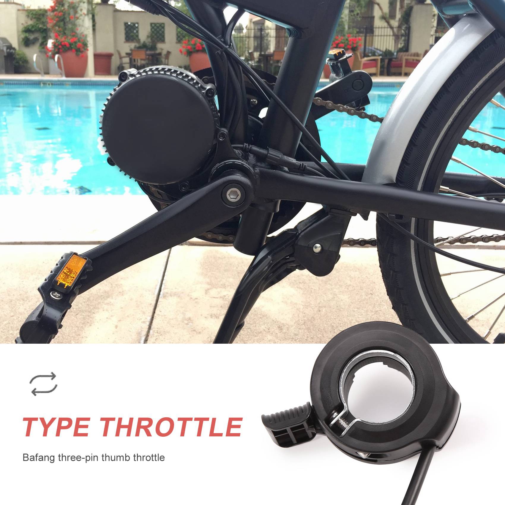 คันเร่งนิ้วโป้ง (AD10) สำหรับช - Mid Drive Motor Kit 52V 1000W บทวิจารณ์และราคา