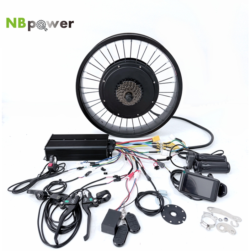 ชุดแปลงมอเตอร์ไฟฟ้าสำหรับจักรย - 72V 5000W Hub Motor Kit บทวิจารณ์และราคา