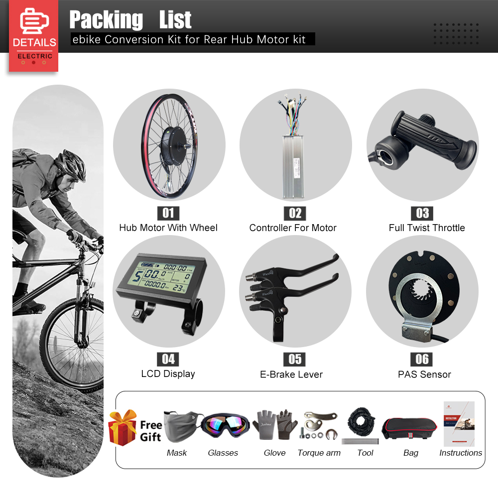 ชุดแปลงจักรยานไฟฟ้า 72V 3000W  - Ebike Conversion Kit 72V 3000W บทวิจารณ์และราคา
