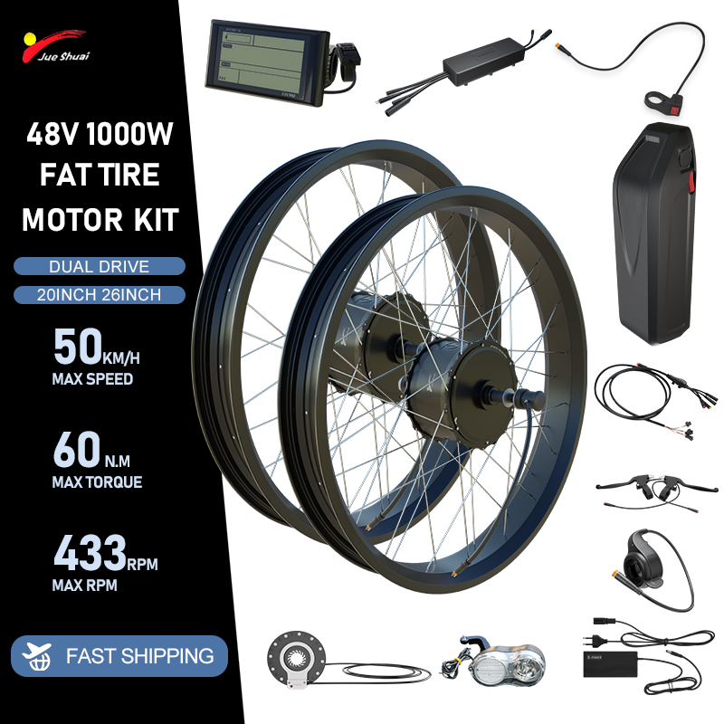 ชุดแปลงจักรยานไฟฟ้า 48V 2000W  - Fat Tire Ebike Conversion Kit 2000W บทวิจารณ์และราคา