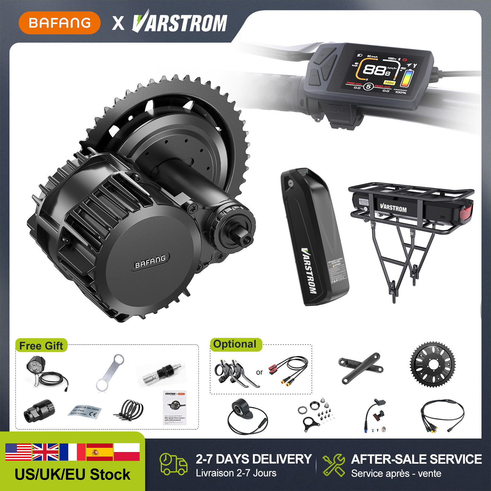 มอเตอร์ขับเคลื่อนกลาง Bafang 4 - Bafang Bbshd 1000W Conversion Kit บทวิจารณ์และราคา
